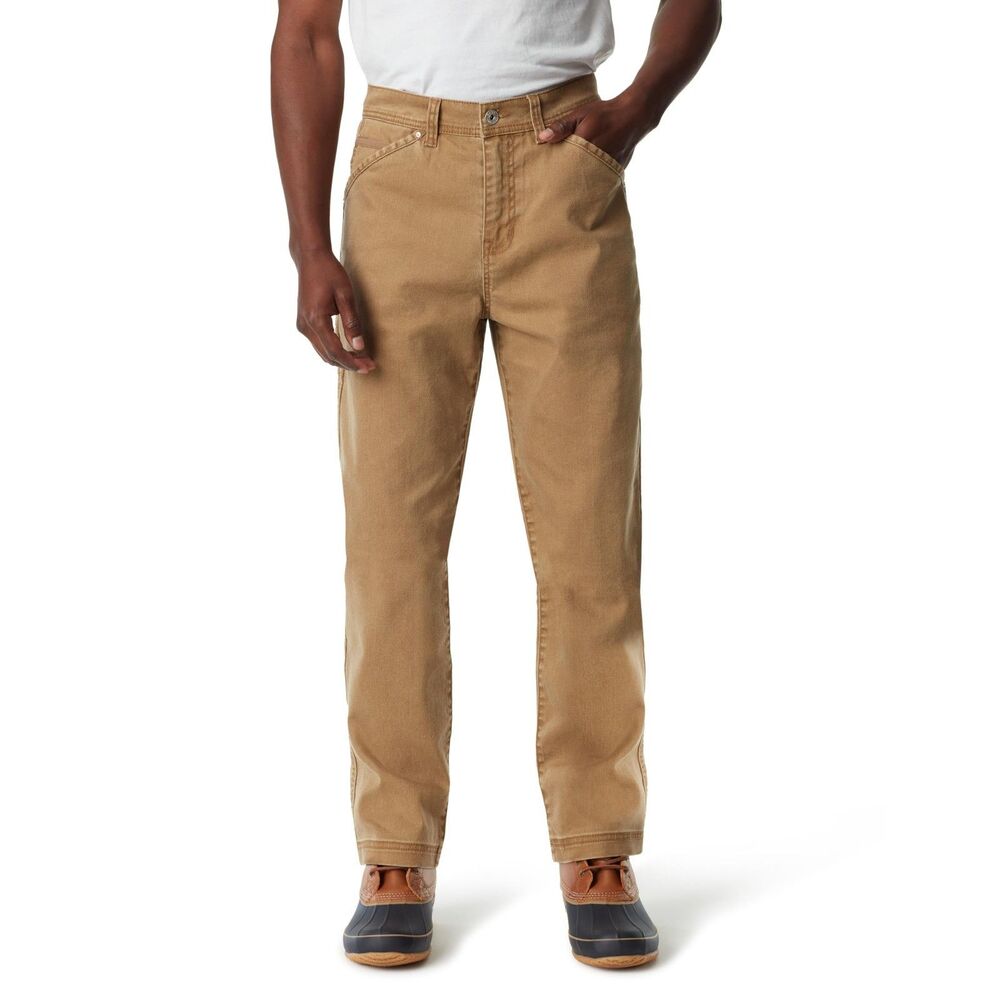 BASS OUTDOOR Jeans Mens 28x32 Tan Slim Straight Everyday Denim Jean Pants